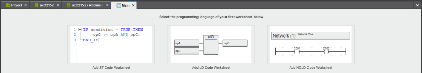 plc next engineer programming language selection