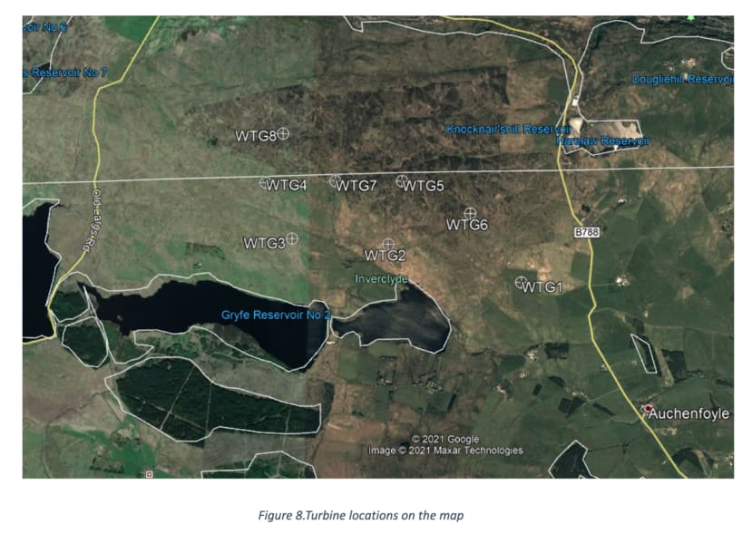 Figure 8 shows the turbine locations on the map