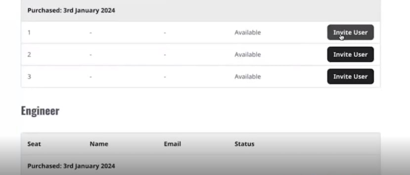 Fill in the team members Name and Email address