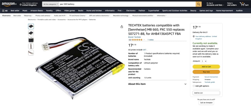 battery on Amazon