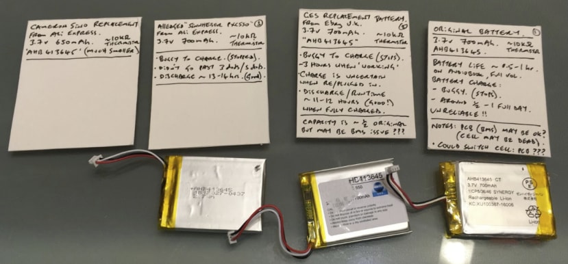 Batteries with notes