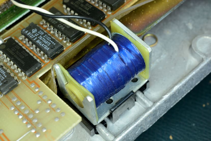 solenoid inside the enclosure,