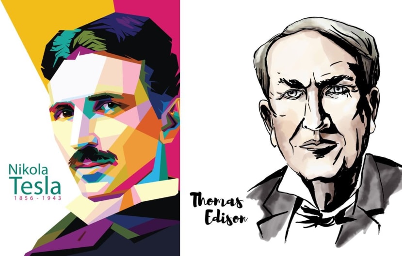 Nikola Tesla and Thomas Edison