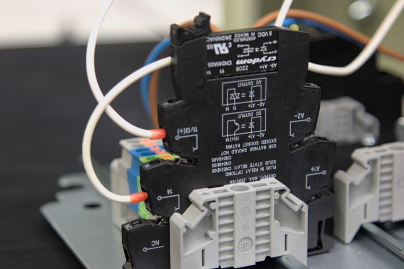 Relay wired into control panel