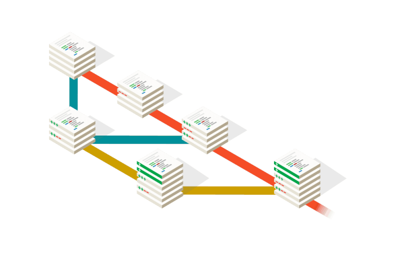 Git branching illustration