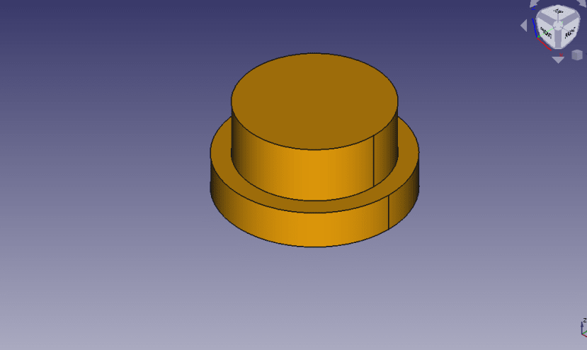 CAD design for button