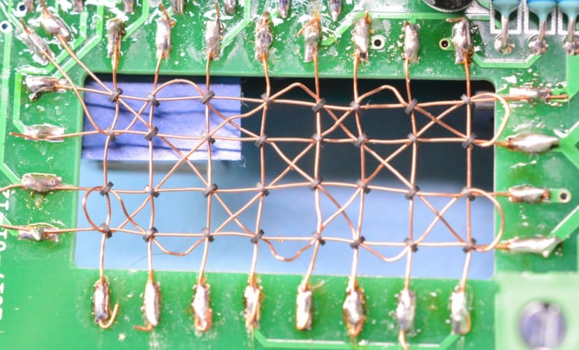 Threading the sense wire through the core