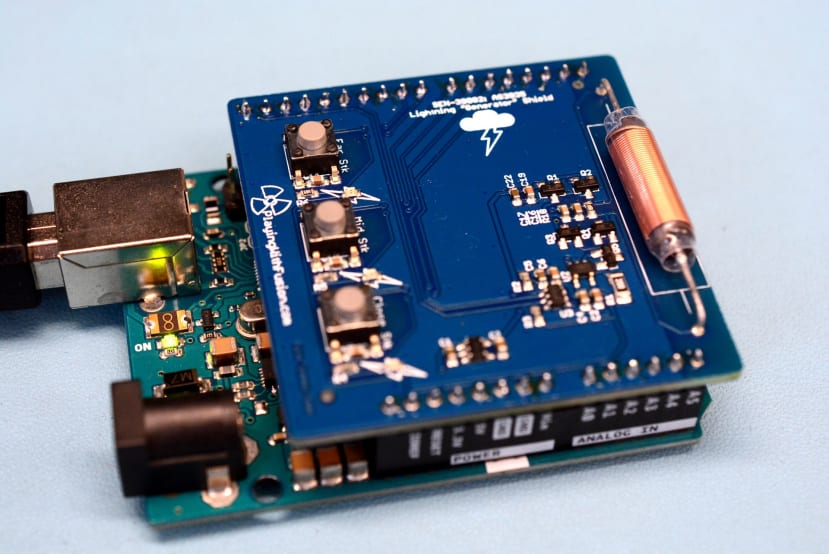 Pi Powered Lightning Detector being tested