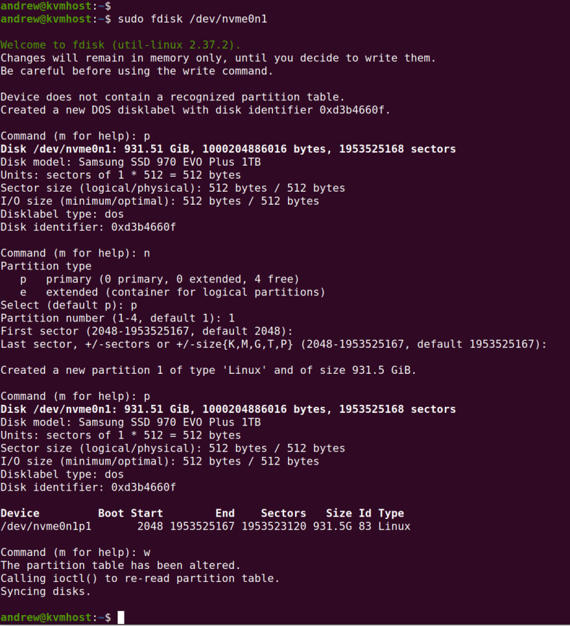 fdidk to partition drive