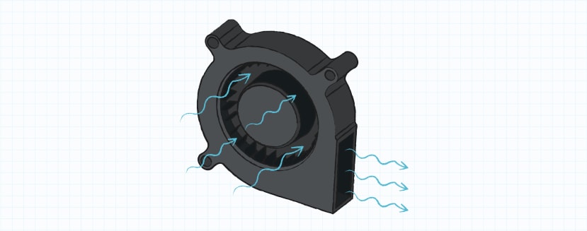 air flow in a centrifugal fan