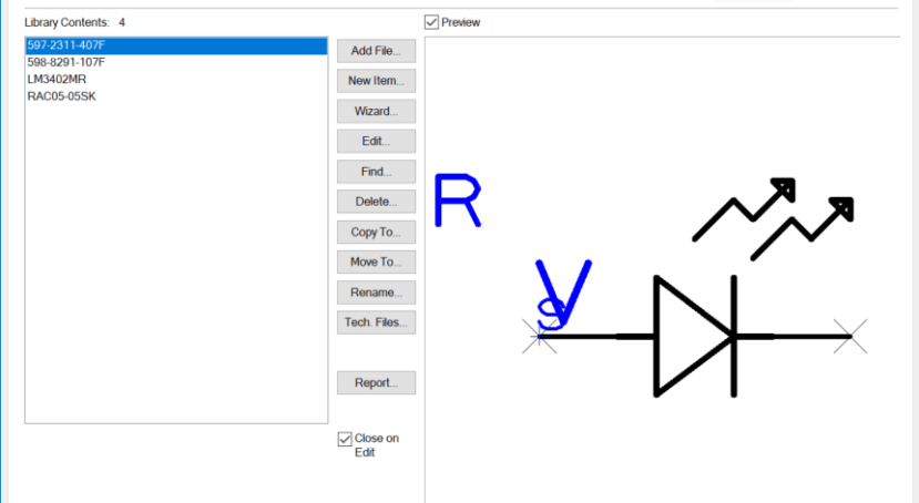 The new symbol will now appear in your User library