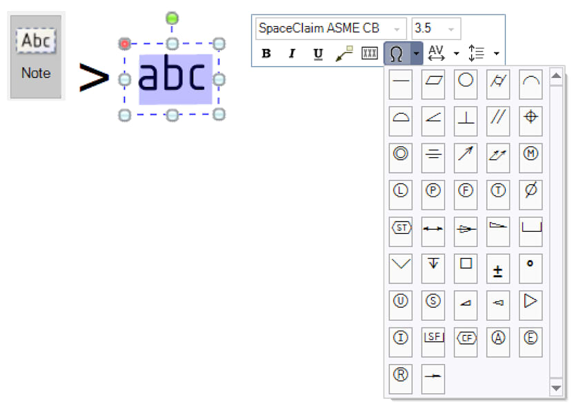 add a symbol into the Feature Control frame