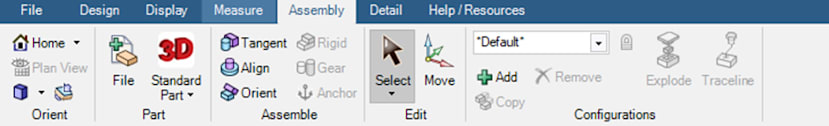 Assembly toolbar