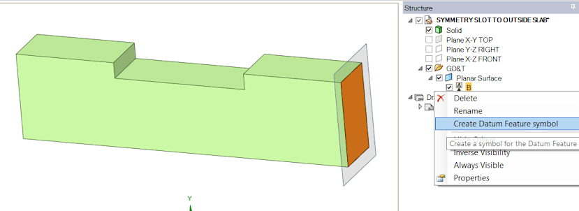 new Annotation plane during Datum Feature symbol creation