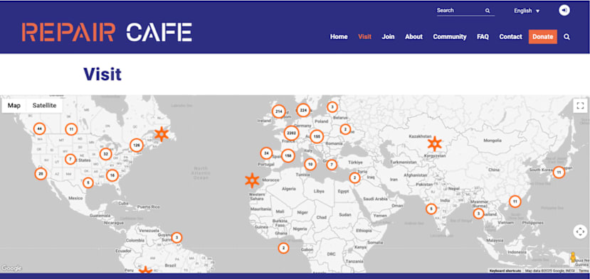 Repair Cafe Locations around the world