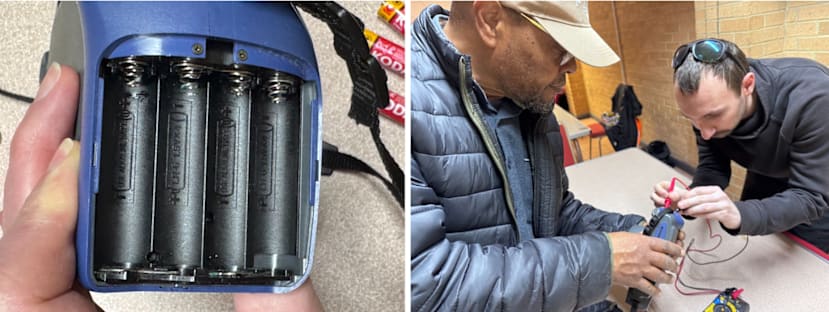 polaroid-style camera - battery compartment