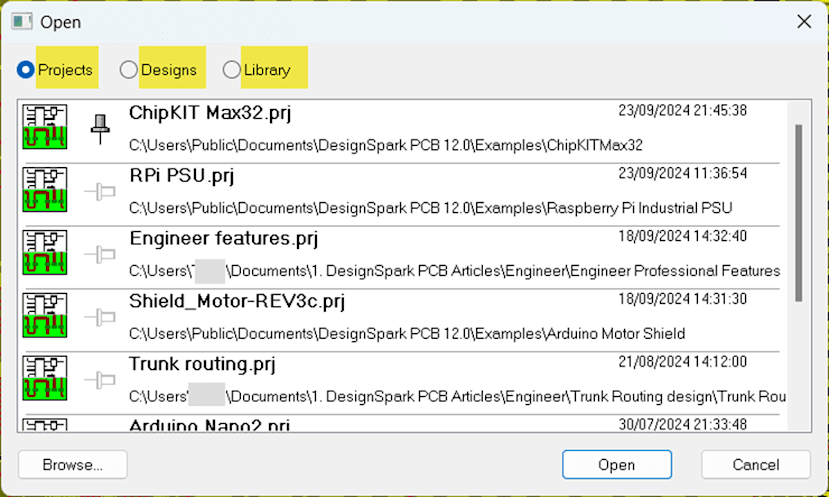 Improved Open Files Dialog