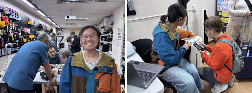Cynthia at Repair Cafe Hong Kong