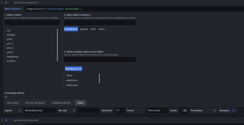 grafana metrics editor