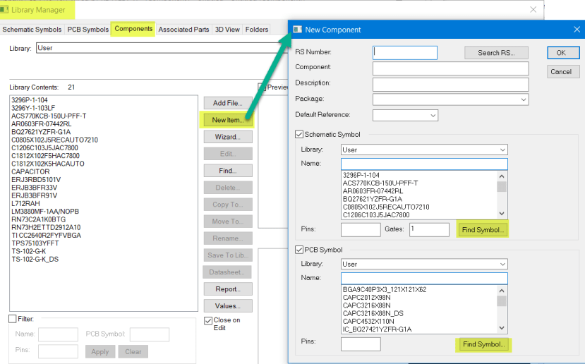 Select New Component