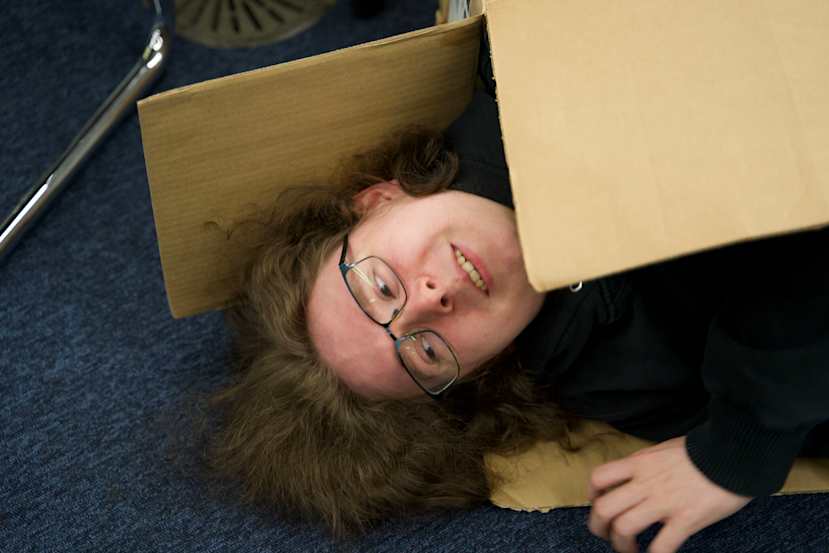 Ex-Organiser Nathan feeling the effects of the all-nighter