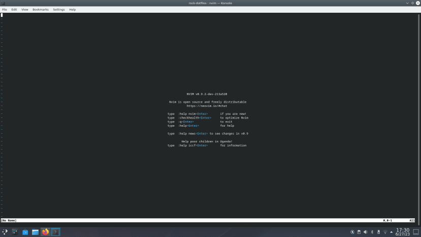 Neovim 0.9 open in the terminal of an Okdo ROCK 4 C+ board
