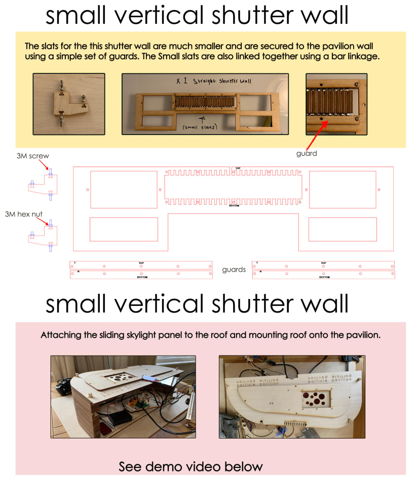 Small vertical shutter wall