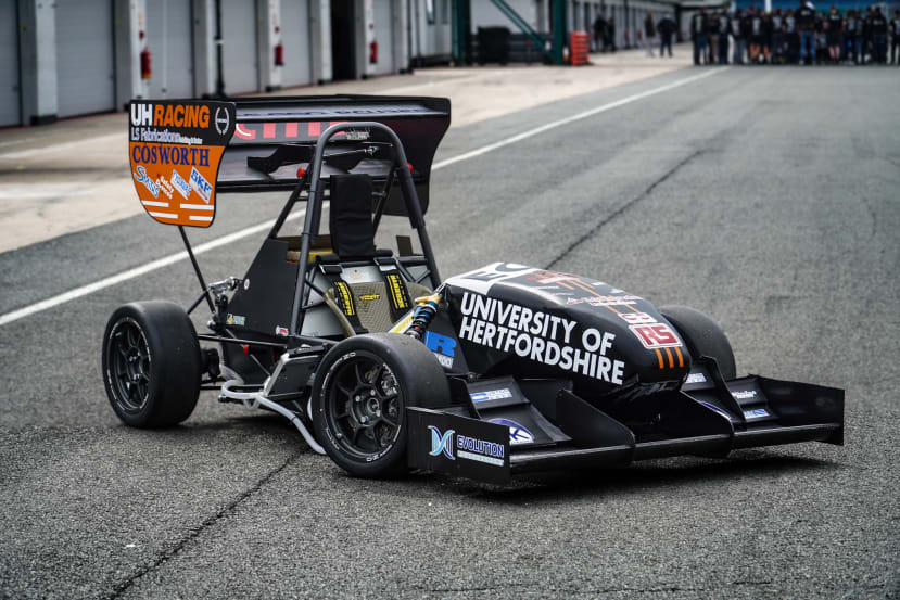 University of Hertfordshire Car outside pits