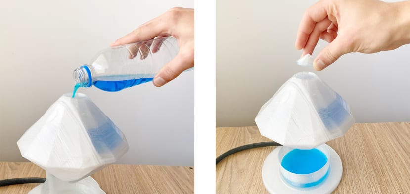 Filling the glaciers water tank