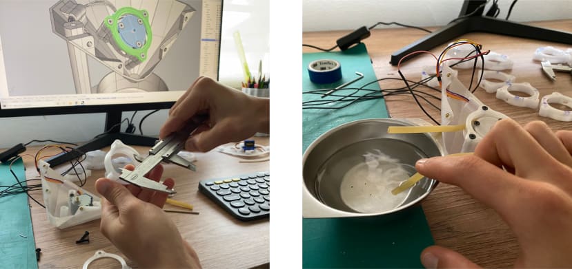 Measuring dimensions and testing Peristaltic Pump