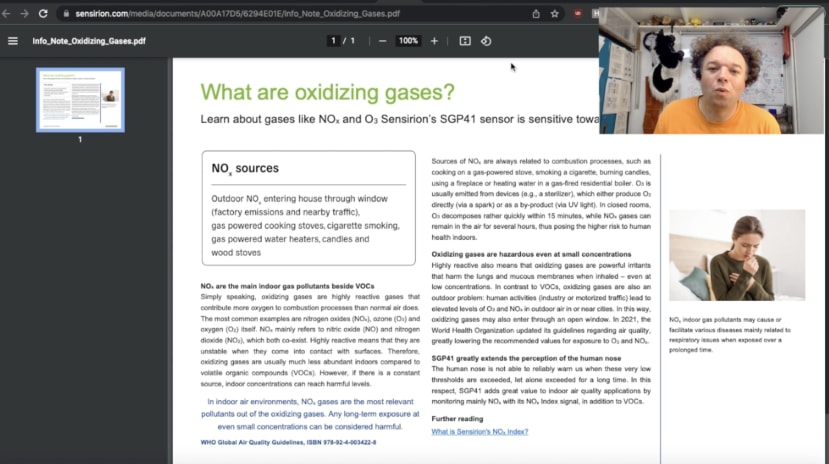 Datasheet for SGB40 - What are oxidizing gases