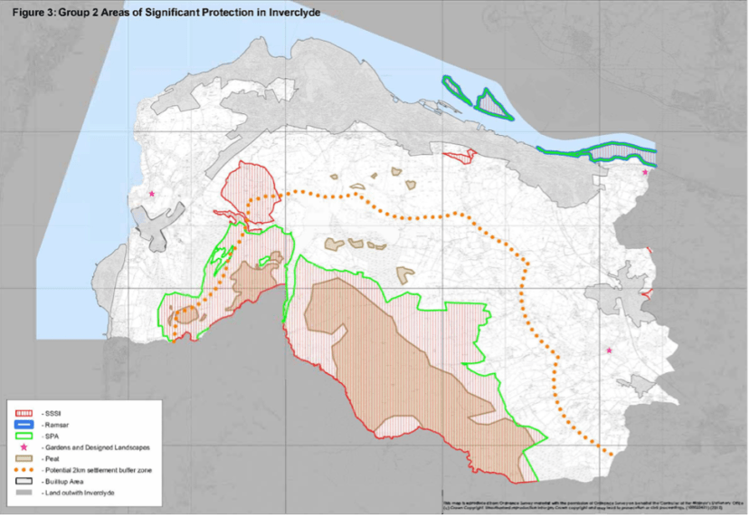 Peat map of Inverclyde