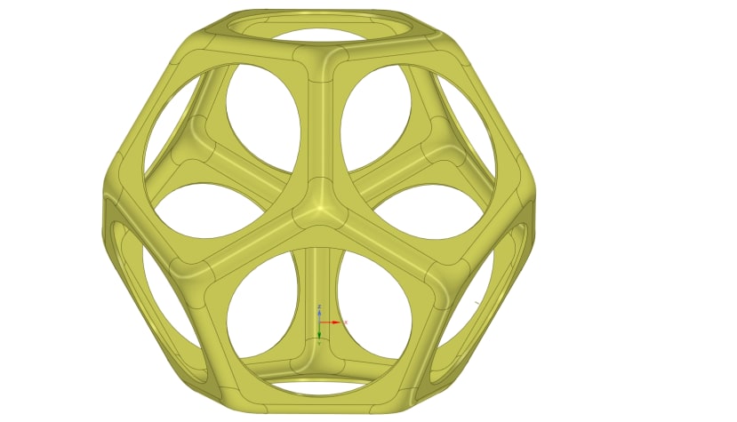 Complex shape created in DSM with open faces