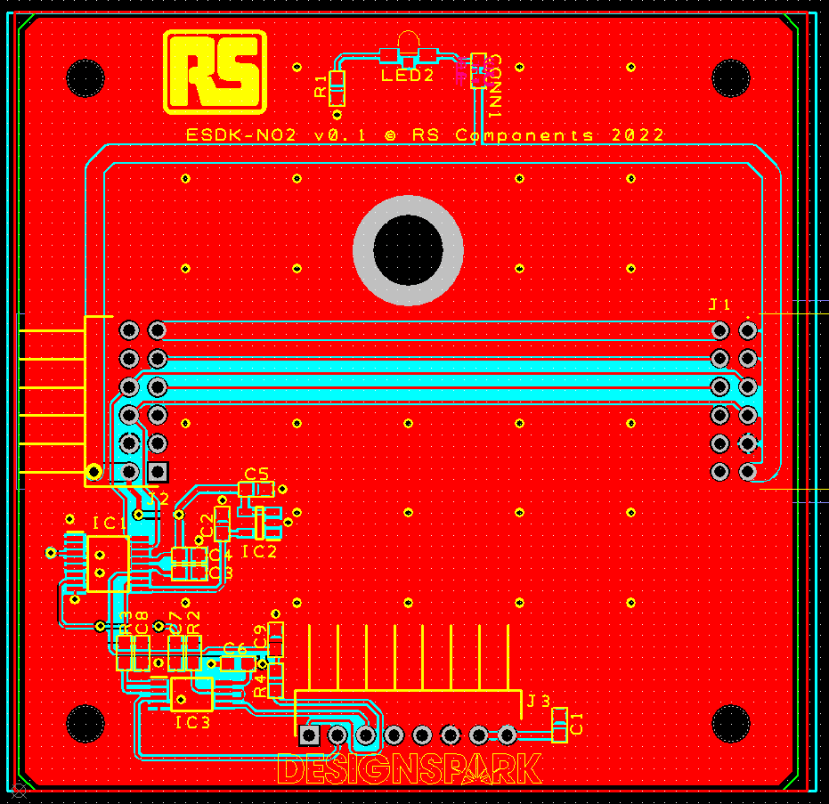 ESDK NO2 PCB Board Layout