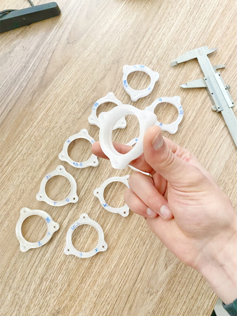 Creating different 3D printed parts for the peristaltic pump