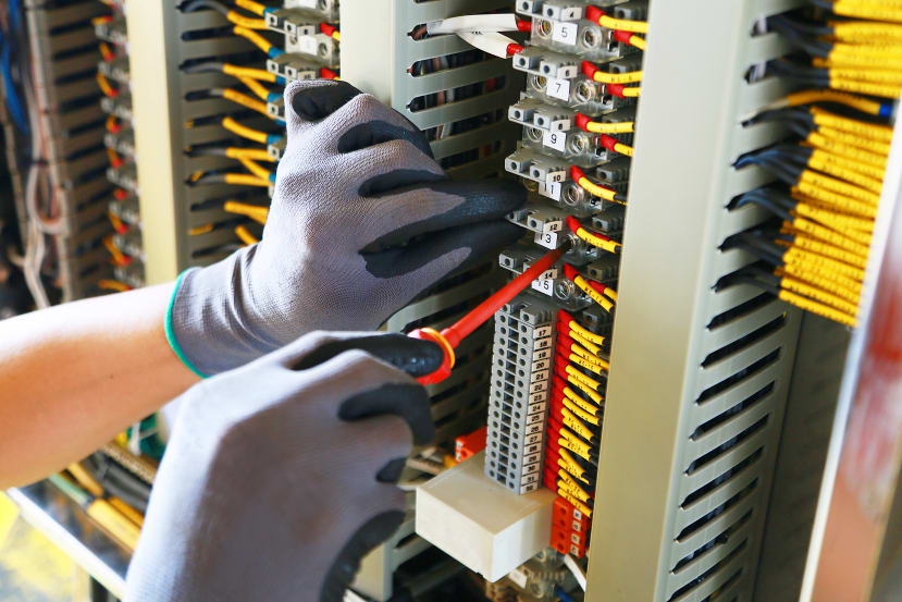 Wiring an industrial panel