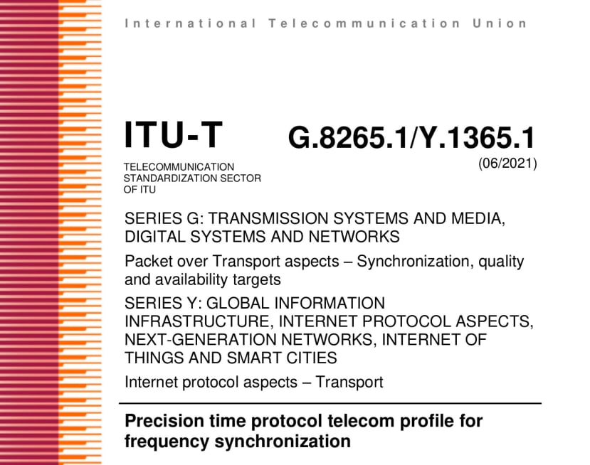 Cover from ITU-T Recommendation