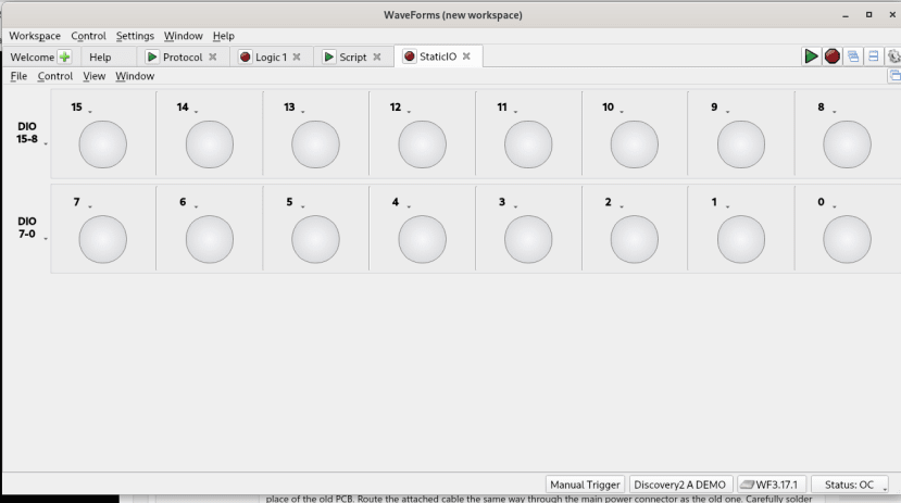 Static IO Analog Discovery 2