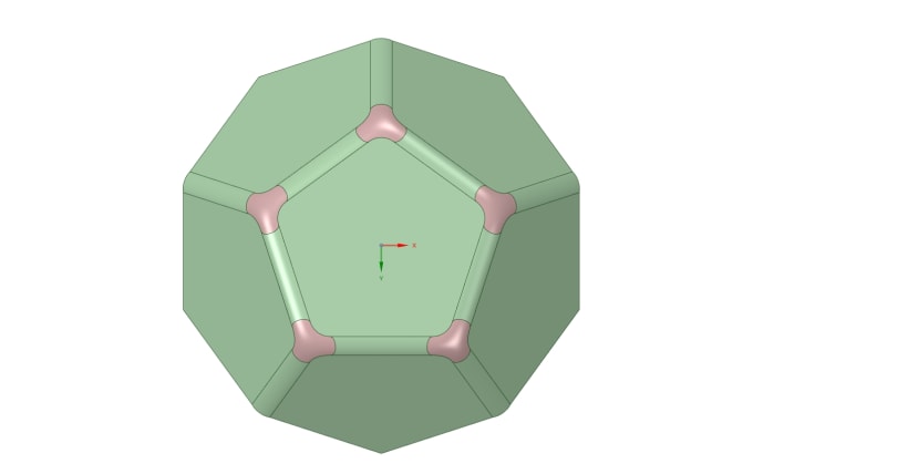 Complex shape created in DSM with filled faces