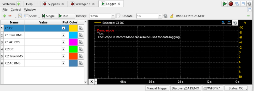 Logger for voltmeter