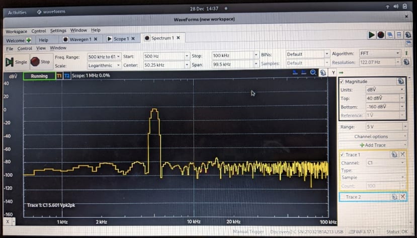 Digilent Discovery 2 FFT