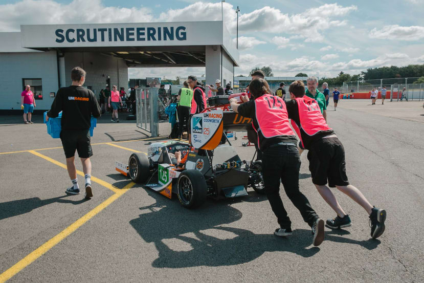 Being pushed to Scrutineering