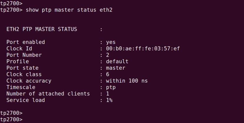 TP2700 with one client connected