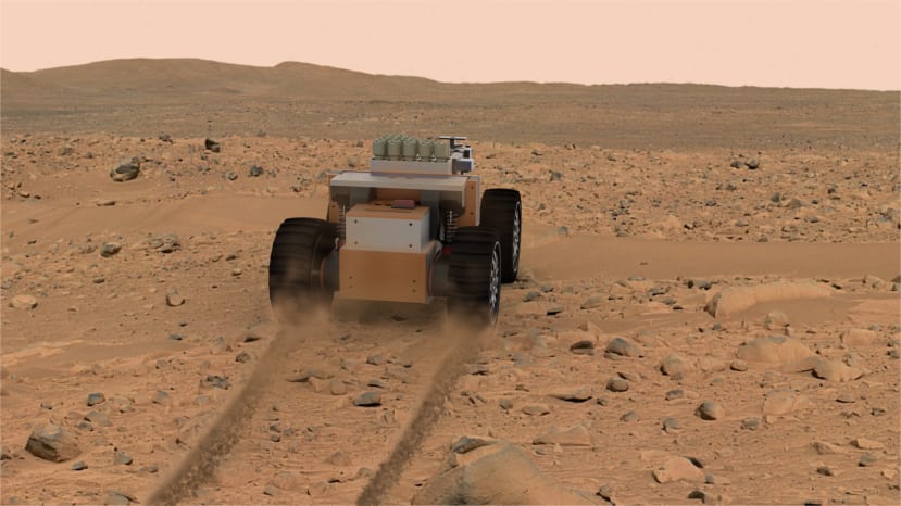 Olympus Rover - driving across surface