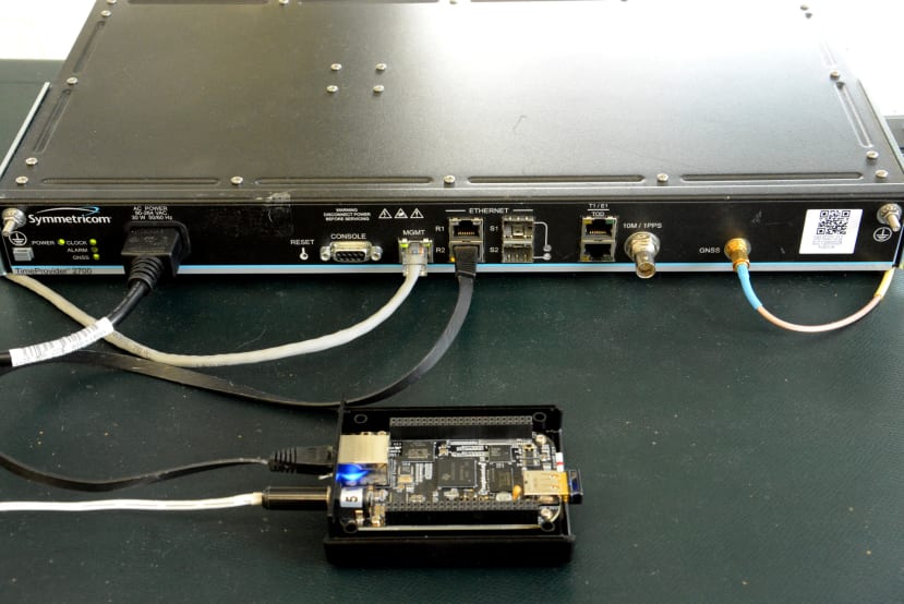 Hardware setup for precision time synchronisation