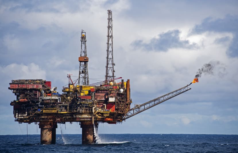 North Sea oil rig