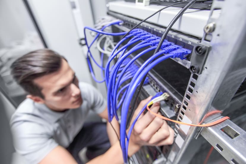 Cabling in a patch panel