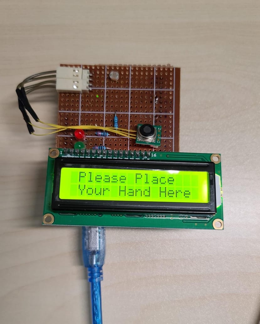 Thermometer using an Omron thermal sensor D6T-1A-02