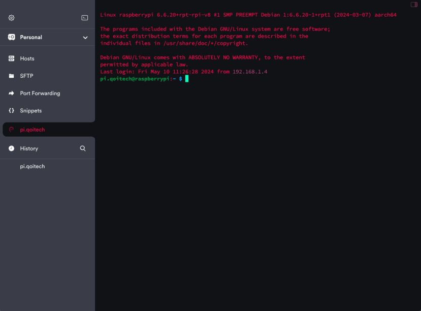 Access Raspberry Pi using SSH
