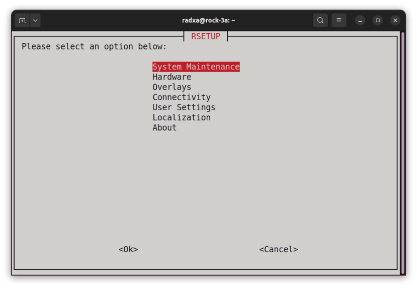 rsetup - System Maintenance